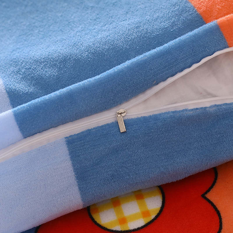 Autumn and Winter Milk Velvet Duvet Cover for Bed, Single Piece, Thickened and Fleece-Lined, Double-Sided Coral Fleece Duvet Cover, Flannel, Suitable for Student Dormitories