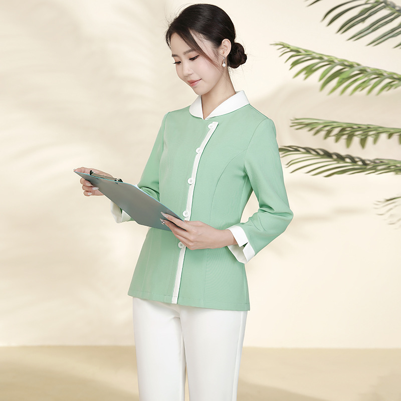 Xiangchunniao Nurse Uniform Women's Long-Sleeved Split Suit Classy Light Medical Beauty Pharmacy Dental Front Desk Reception Work Clothes Women