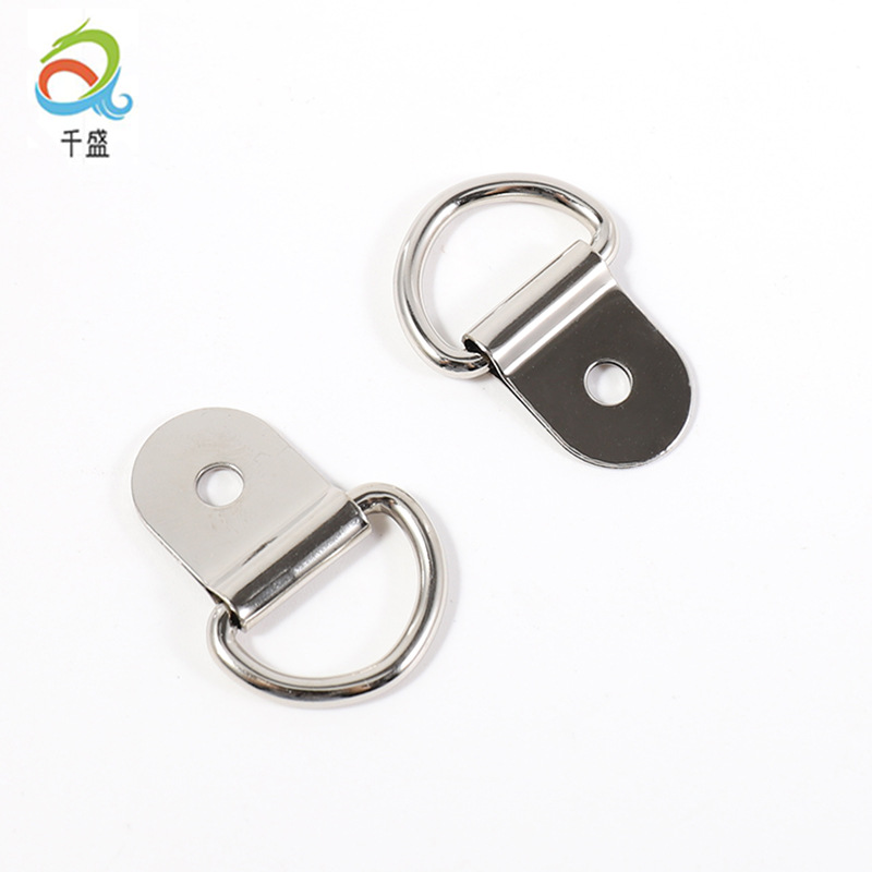 in stock wholesale half ring D buckle plus iron d pull ring outdoor V fixed hook mobile phone case accessories D fixed buckle