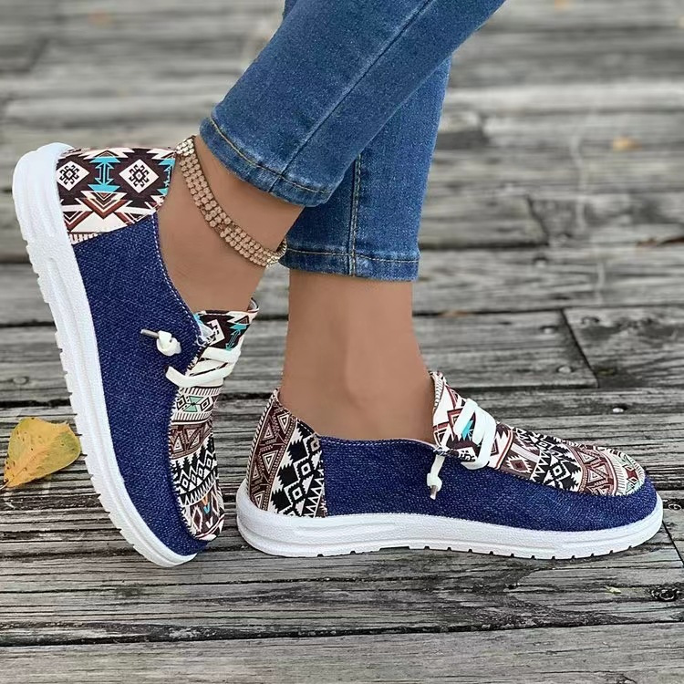 2024 Canvas Loafers Women's Amazon Flat Casual Shoes Women's Cloth Shoes Supports Temu/Shein Dropshipping