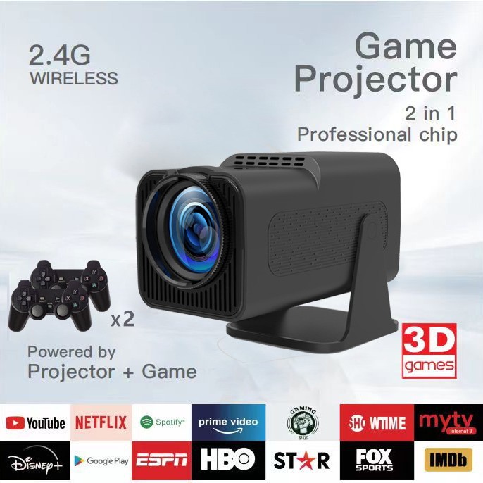 F600 Android Projector Game Machine Home Portable Home Outdoor Wireless HD Projector games p