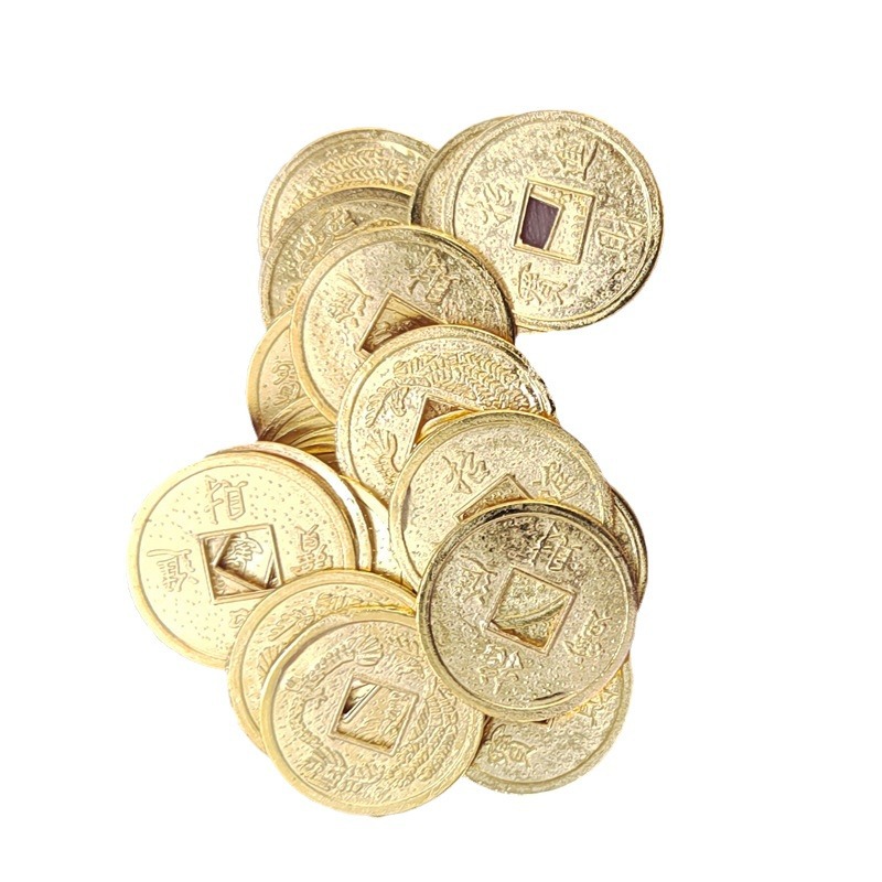 Gold alloy copper money fortune into treasure 1.0cm1.5cm2cm2.4cm mini copper photo frame fortune tree accessories