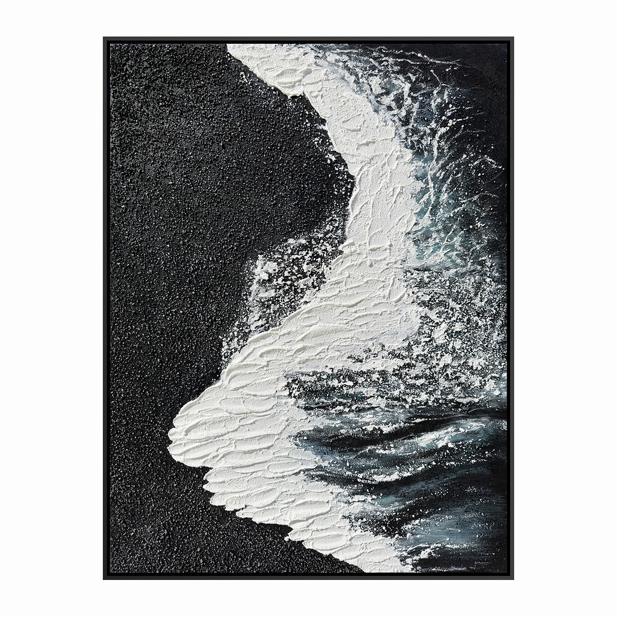 Cross-Border Hot-Selling Hand-Painted Oil Paintings, Wavy Landscape Hanging Paintings, Light Luxury Wall Hangings, Entrance Hall, Living Room and Bedroom Decorative Paintings