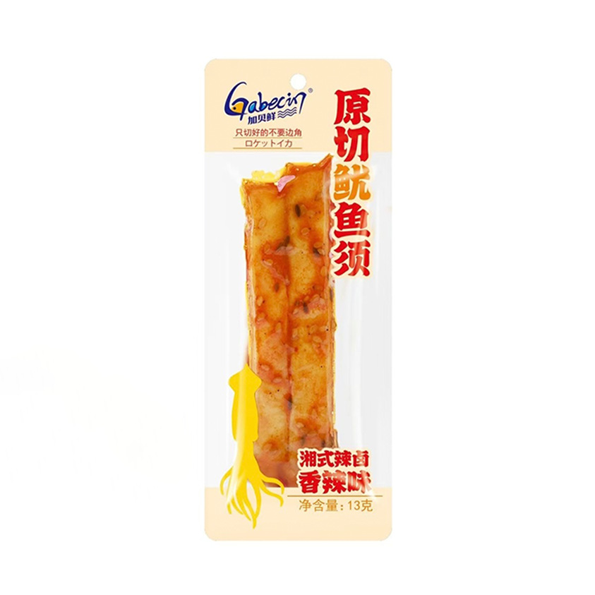Add shellfish fresh squid whiskers 13g spicy and five-flavor open bag instant seafood snack small bag original cut squid whiskers