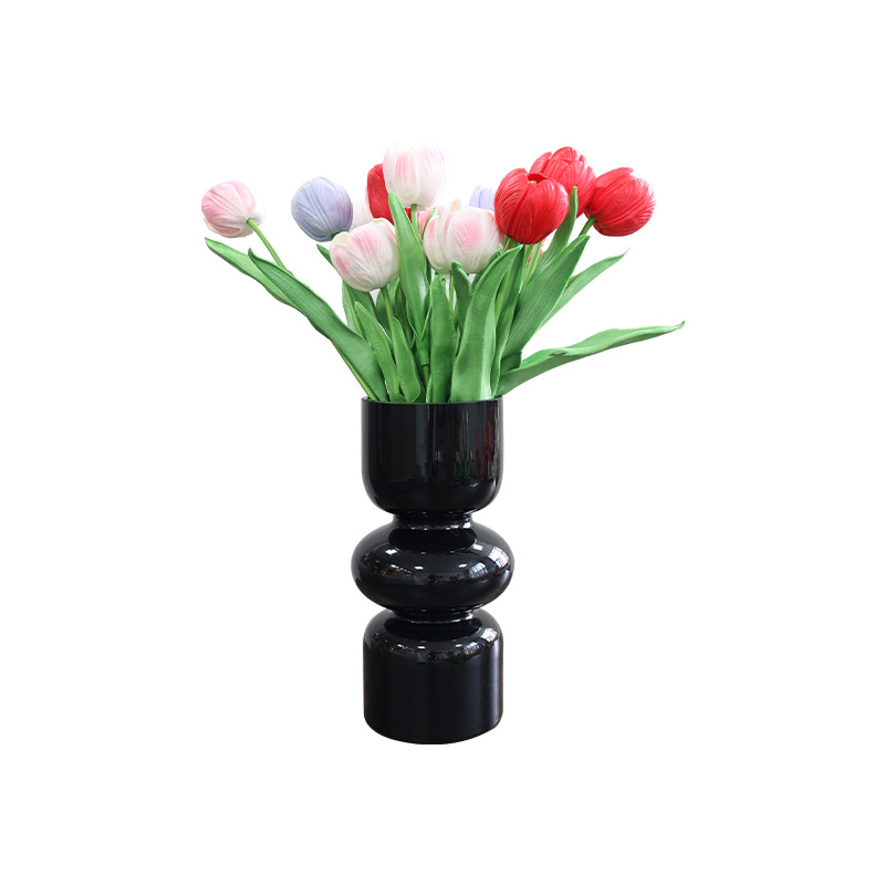 Baishun Tulip simulation flower wedding fake flower bouquet shooting props home living room decoration PU simulation flower wholesale