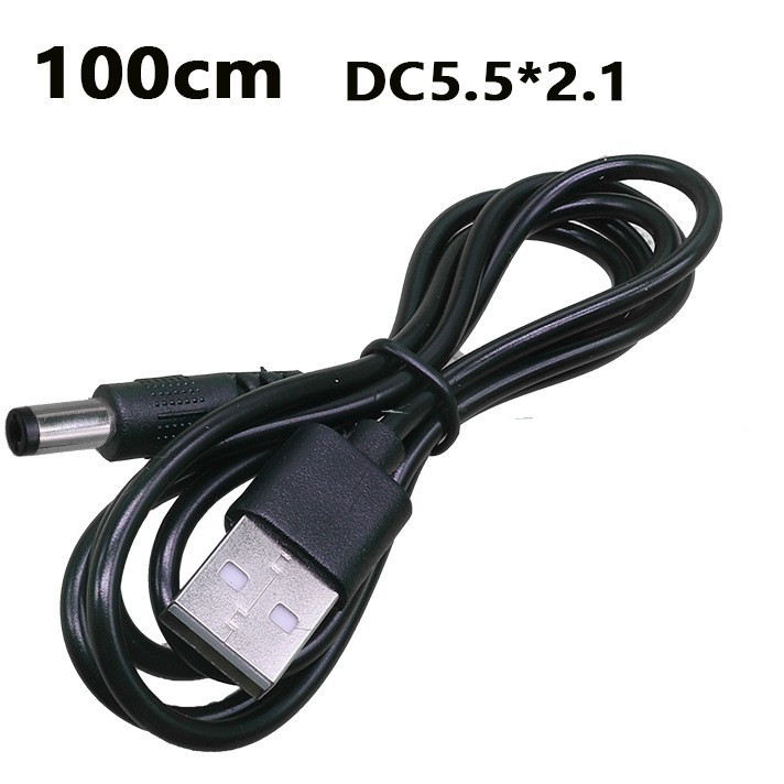 Power line USB to DC two-core pure copper data line round hole 3.5*1.35 mobile phone microphone audio charging line