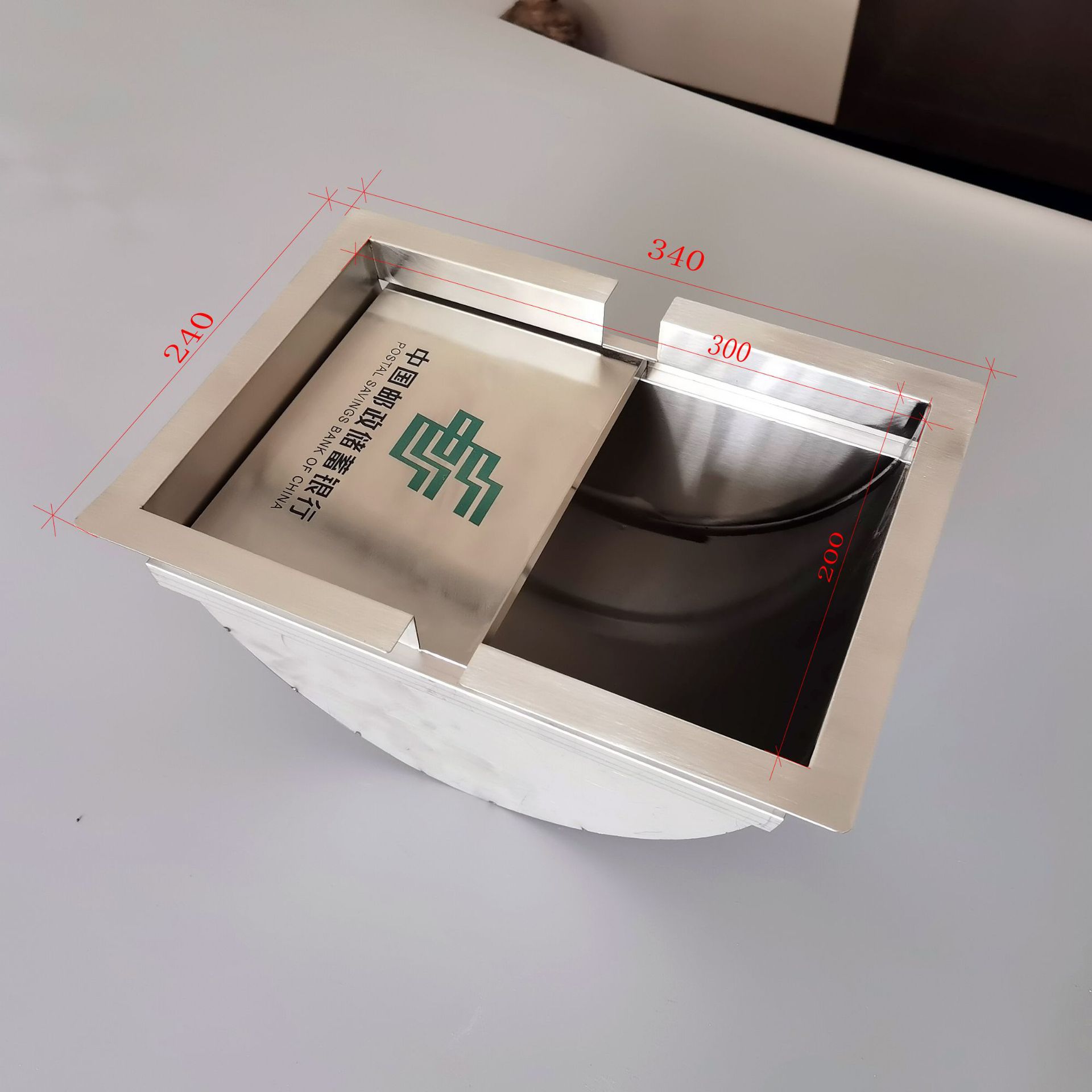 Слот для наличных из нержавеющей стали банковский канал слот больничный прилавок слот для наличных окно для выдачи билетов слот для снятия наличных банка ведро для денег