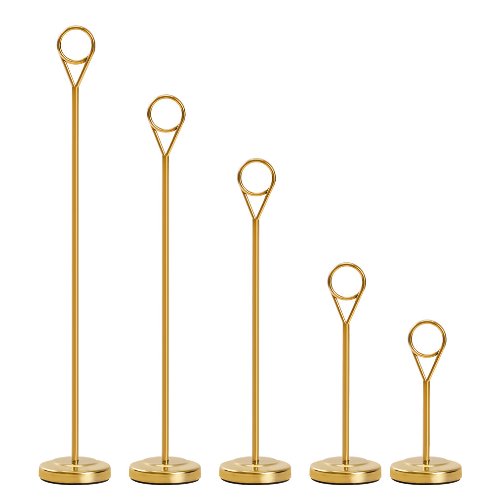 Stainless Steel Round Table Card Holder Seat Card Holder Table Card Hotel Restaurant Wedding Table Card Holder Banquet Table Card Business Card Holder