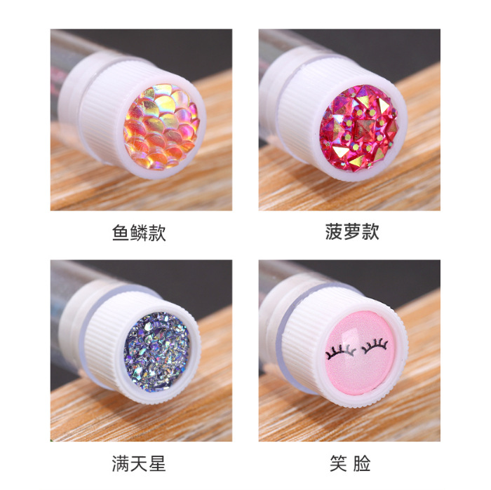 New Cross-Border Product: Diamond-Encrusted Test Tube Eyelash Brush, Individually Packaged, Disposable, Available in Multiple Colors and Styles, with Sparkling Diamonds
