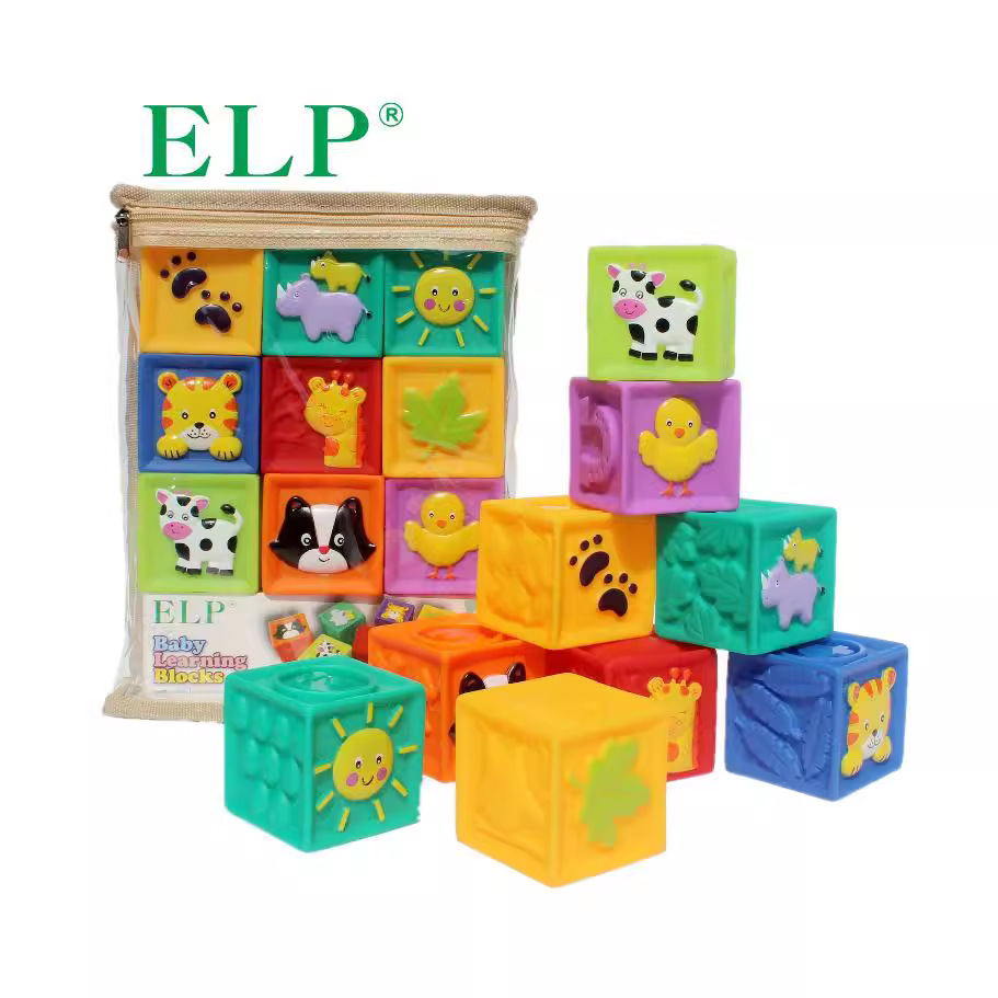 ELP Gift Bag tote bag children soft rubber building blocks baby soft building blocks toy