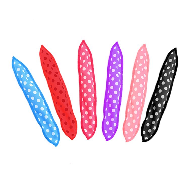 Cross-Border Foreign Trade Polka Dot Sleep Curling Iron Pear Head Curly Hair Sponge Tampon Hair Roll Rabbit Ears Magic Curling Iron