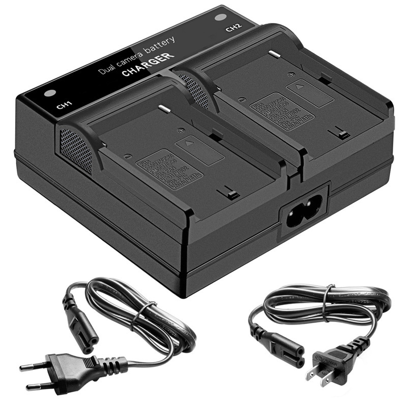 Factory Direct Sales Suitable for Sony NP-f550/f970/FV50 Battery Dual Charger Camera Photography Light
