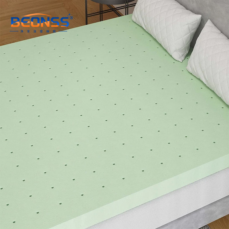 Green Tea Memory Foam Mattress Perforated Breathable Summer Special Mattress Thin Pad 35D Slow Rebound Tatami Mat