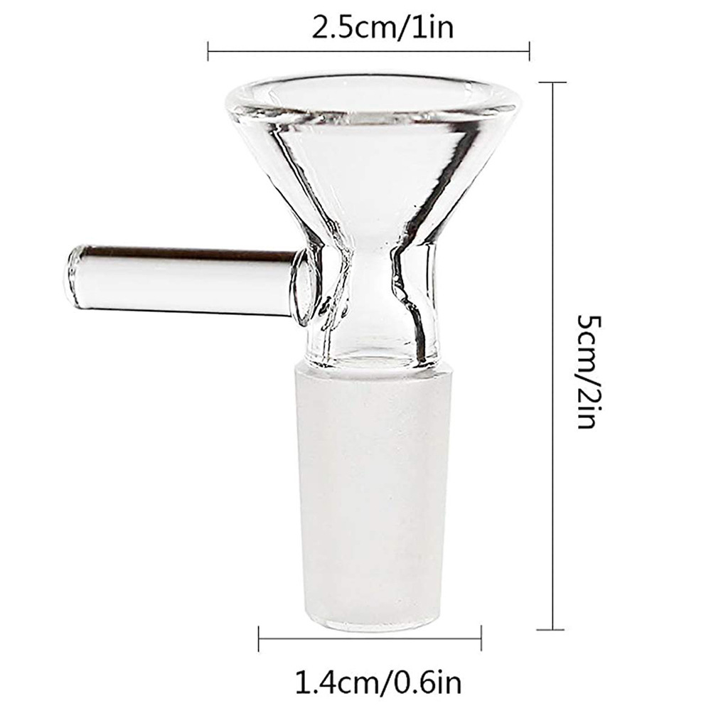 Glass Pipe Cross-Border Export American Conical Glass Pipe 14mm Smoking Pot Smoking Accessories Glass Pipe