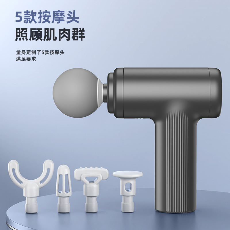 Mini Fascia Gun Home Muscle Relaxation Massager 100-Speed Electric Massager Smart Led Display Neck Mask Gun