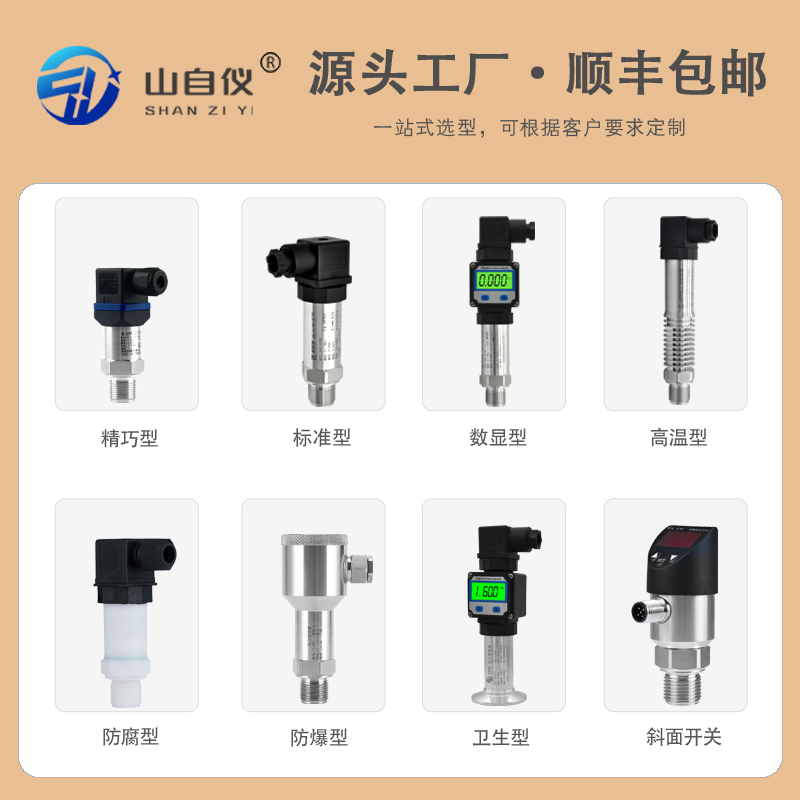 Diffused Silicon Pressure Transmitter Sensor Vacuum Negative Pressure Compact 4-20Ma High Precision Oil Pressure Air Pressure Liquid Level