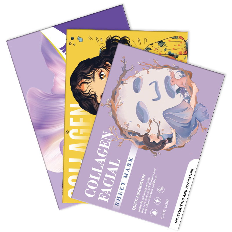 Cross-Border Upper and Lower Separation Collagen Mask Split White Translucent Mask Korean Popular Patch Sleep Mask