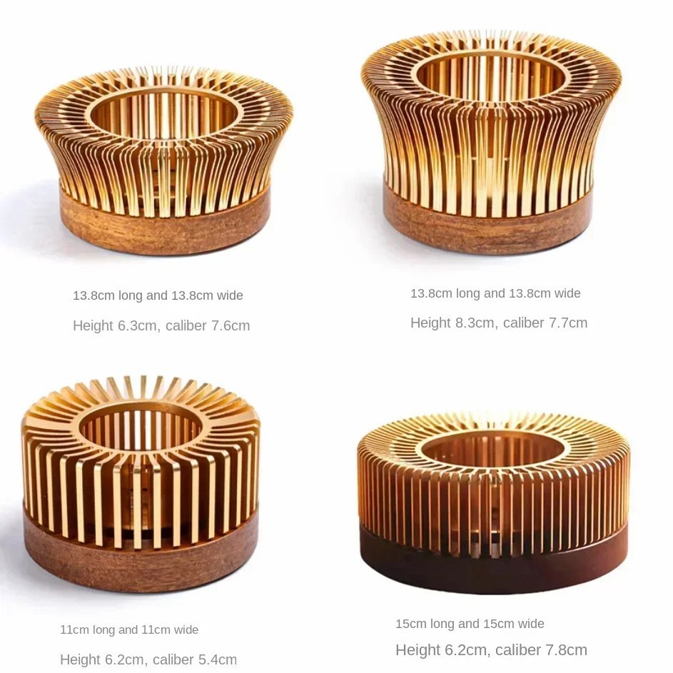 Wholesale aluminum alloy processing tea warmer accessories warm tea maker candle holder tea maker warm tea stove alcohol lamp base factory