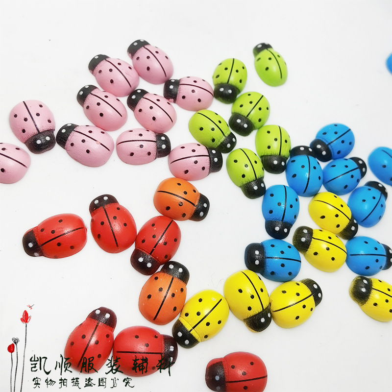 Микро-ландшафт, DIY, мясистые маленькие украшения, мини-деревянные яркие жуки, декоративные аксессуары