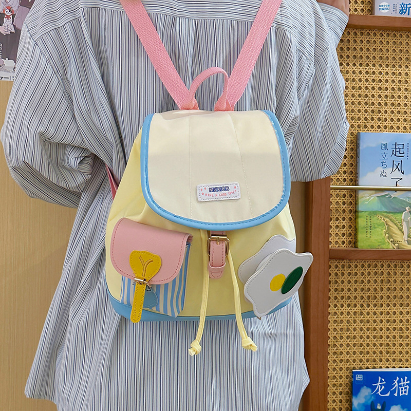 Милый мини-рюкзак 2025 новый корейский стиль дорожная сумка для колледжа контрастный цвет школьная сумка модный повседневный рюкзак трендовый