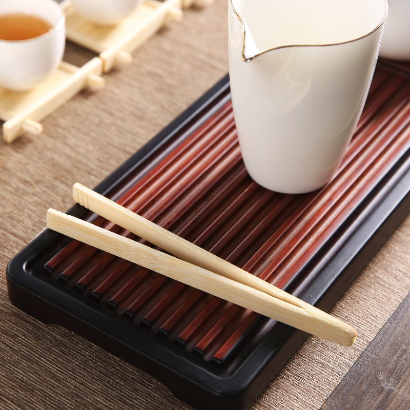 Bamboo Tea Tongs, Tea Tweezers, Ebony Tea Cup Tongs, Kung Fu Tongs, Tea Ceremony Accessories, Anti-Scalding Tools