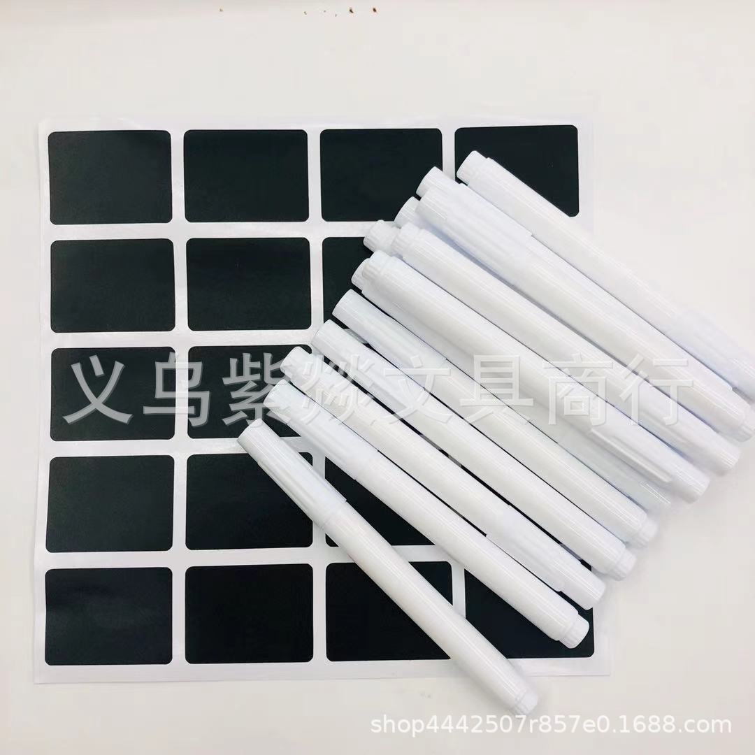 Большая емкость, белая стираемая ручка для черной доски, цветная акварель, жидкий мел, быстро сохнущий водорастворимый маркер