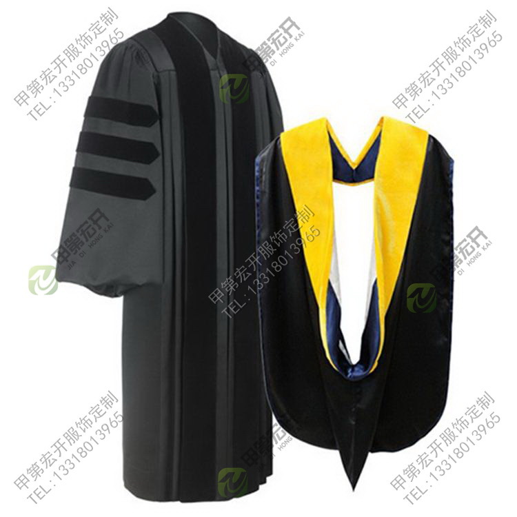 Jiadi Hongkai American Doctor Slot Robe American Professor Academician Degree Clothing Tutorial Clothing Graduation Dress Factory