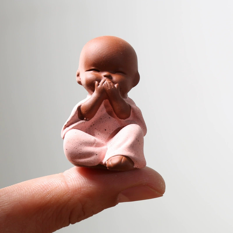 Чайный питомец из пурпурного песка четыре не маленьких монаха керамические чайные наборы украшения микро ландшафт мини декоративные изделия оптом