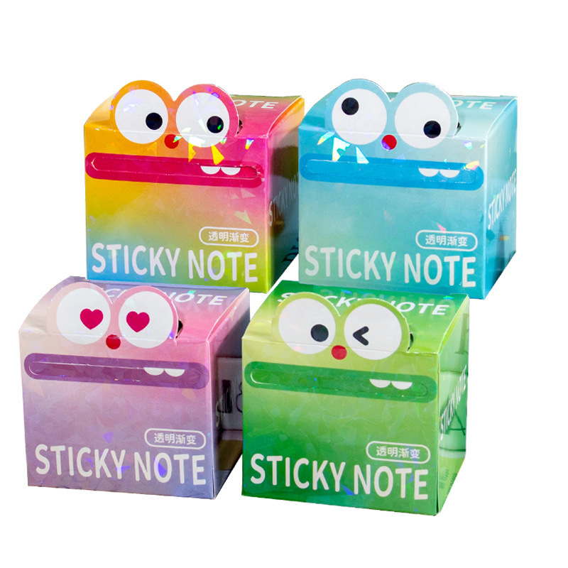 Ins Creative Gradient Pull-Out Sticky Notes Student High-Looking Durable Cartoon Small Stationery Gifts Wholesale