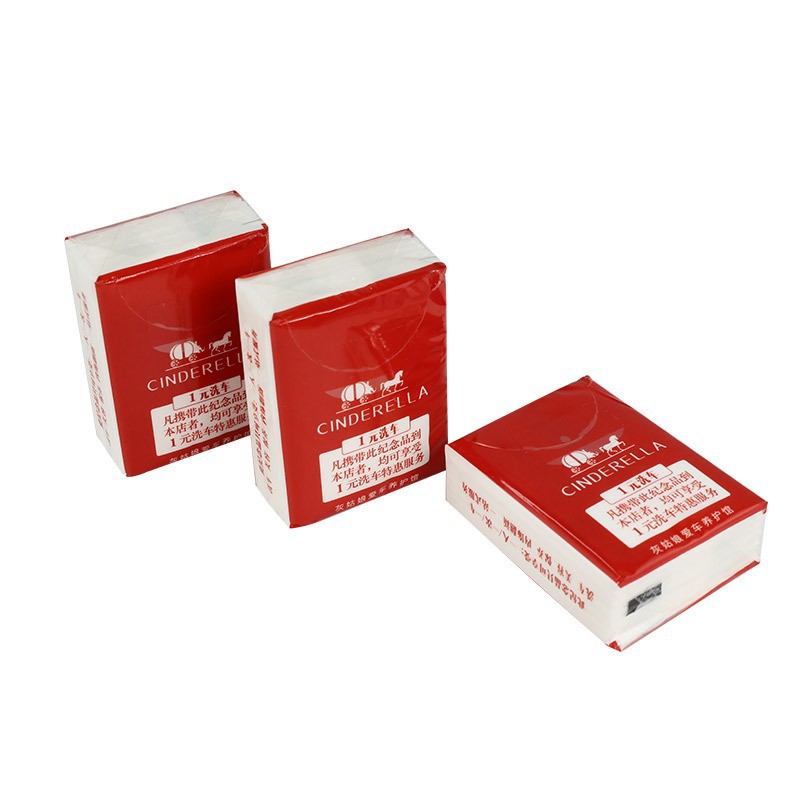 Mini Printed Logo Wood Pulp Paper Towel Handkerchief Paper Towel Customization Promotion Restaurant Hotel Custom Small Package Napkin