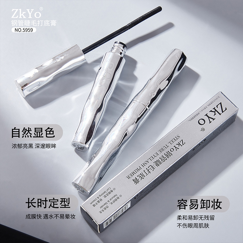 ZkYo Steel Pipe Eyelash Base Cream Makeup Holding Roll-up Waterproof Sweat-proof Slim Long No Snoiling Thread Mascara genuine goods