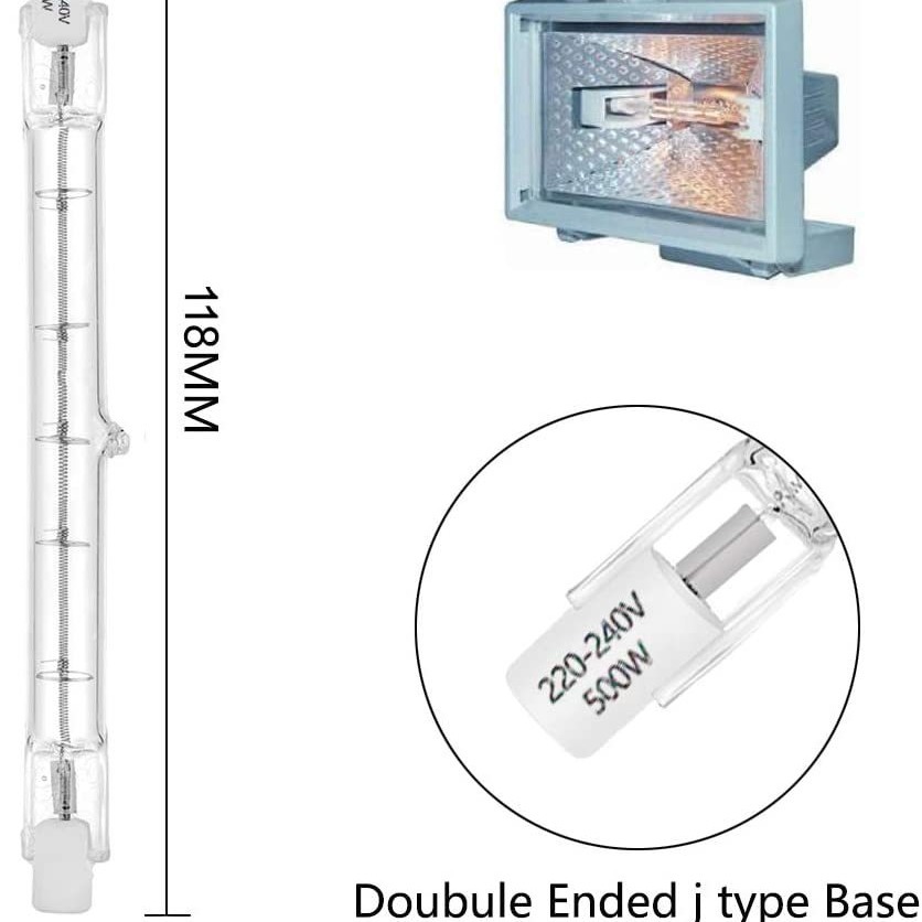 Halogen Lamp J78J118J189J254 200W300W500W Iodine Tungsten Lamp R7S Floodlight Bulb