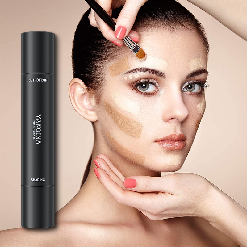 Yanqina Yanqiina Double-Ended Highlight Stick Stereo Shadow Concealer V-Face Brightening Natural Highlight Contour Pen