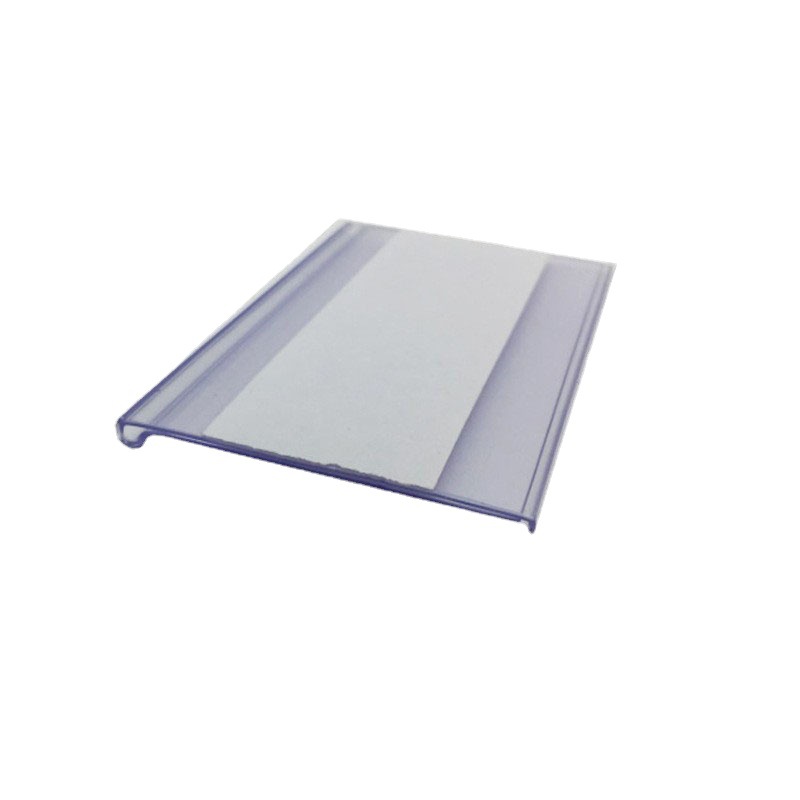 Cross-Border Customized Label Strip with Card Shelf U-Shaped Price Strip Flat Trademark Strip Pvc Transparent Self-Adhesive Price Tag Strip
