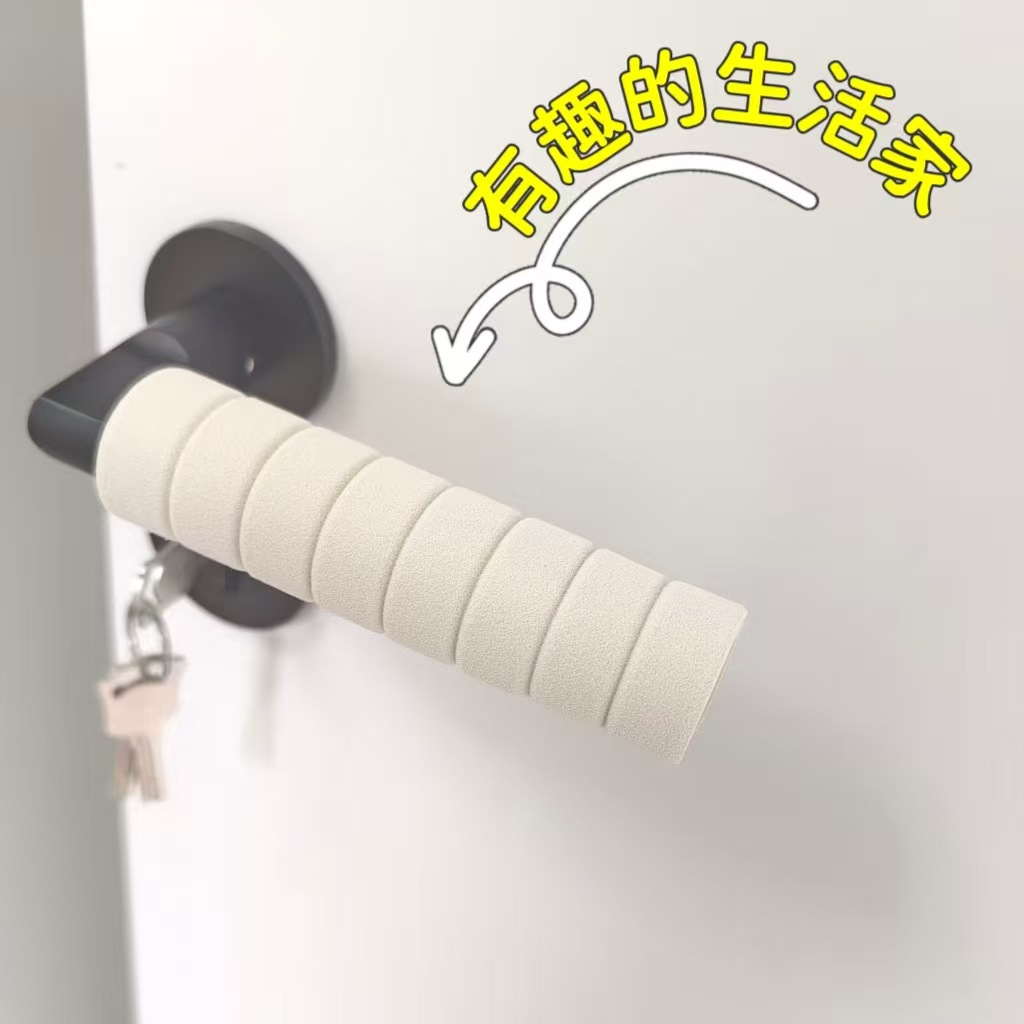 Door Handle Protective Cover Unit Door Handle Anti-Bump Bedroom Door Lock Pad Anti-Static Door Handle Cover Universal Winter