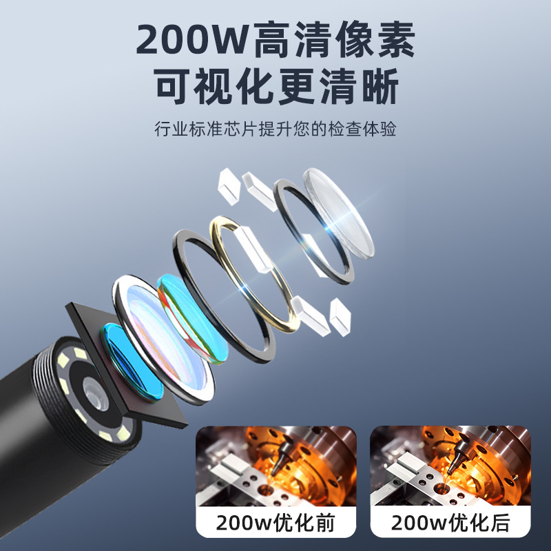 Apple Android Mobile Phone Hd Endoscope Pipeline Auto Repair Wide-Angle Endoscope Typec Camera Dual Lens