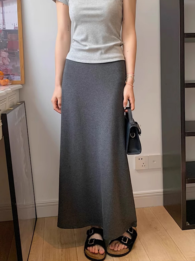 Pregnant Women's Skirt for Summer 2025 New Style Non-supporting Abdominal Non-bellied Mid-length Sheath Fishtail Skirt Long Skirt for Summer