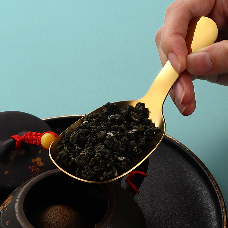 Ложка для чая из нержавеющей стали с короткой ручкой, десертная ложка, маленькая ложка для мороженого, аксессуары для чайного набора, золотая маленькая чайная ложка