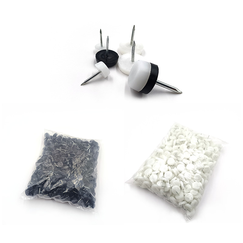 Foot nail furniture accessories foot nail manufacturers table and chair cabinet mute moisture-proof round cap rubber plastic foot nail