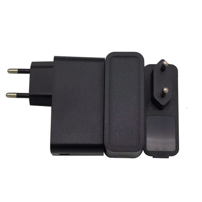 Supply new 388 wall plug-in European gauge adapter shell 18W plastic power adapter charger shell