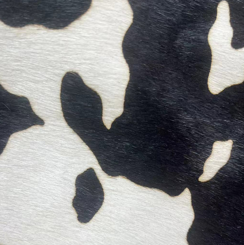 in stock Black and White Markle Horse Leather Black and White Fur One-color Leather Horse Hair Shoe Bag Printed Genuine Leather Hair