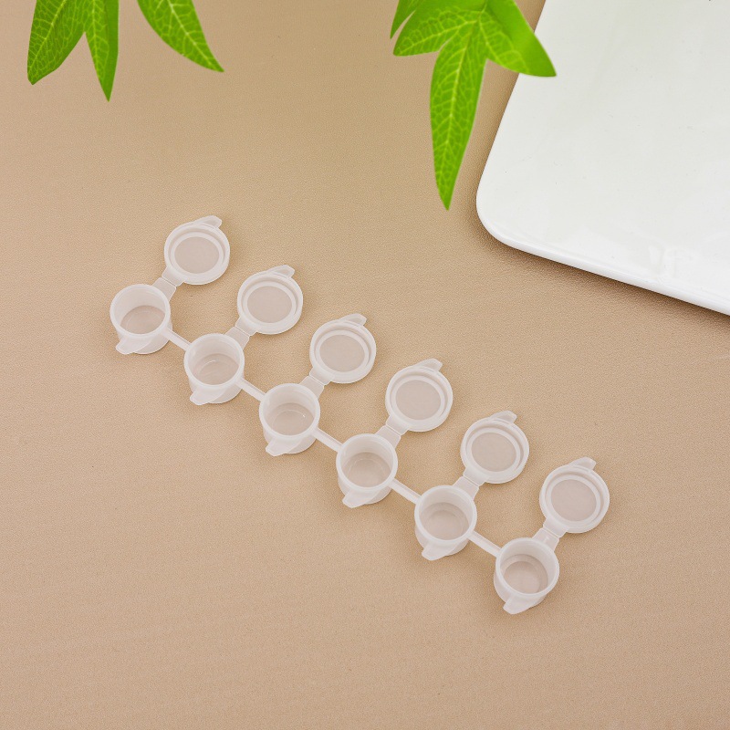 Factory wholesale 6 conjoined propylene pigment empty box gouache watercolor filling plastic empty box digital oil paint box