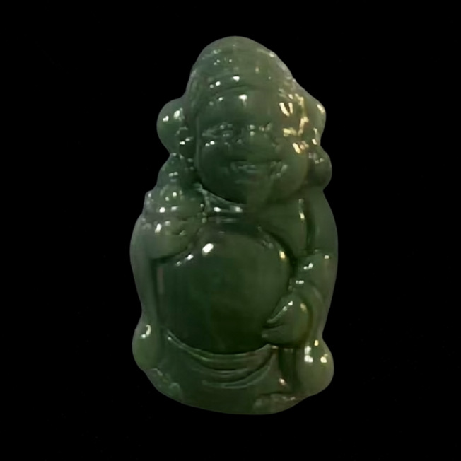 Factory Direct Sales of Natural Jadeite A-Grade God of Wealth Pendant Crafts Gifts Live Supply Wholesale