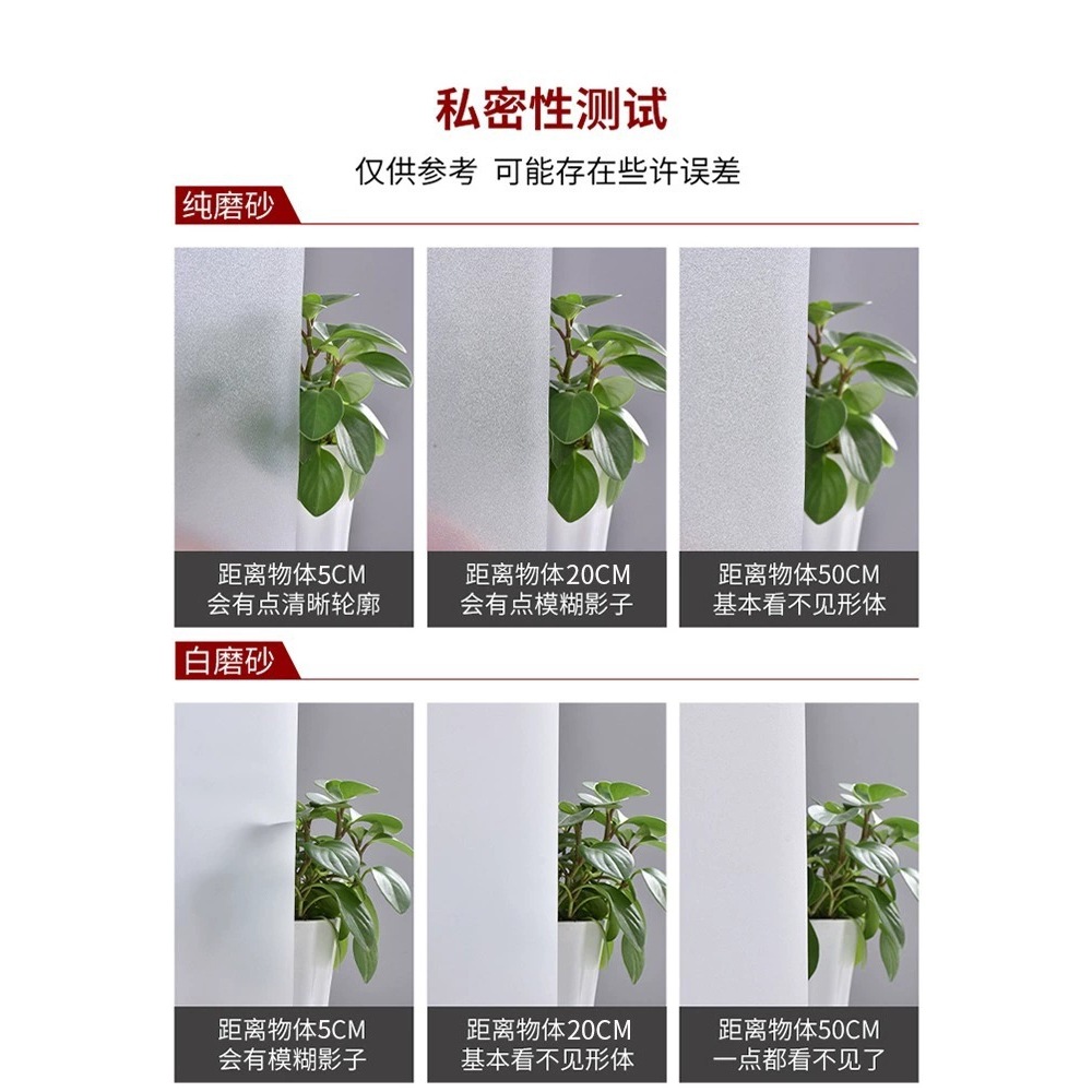 Frosted Glass Sticker Translucent Opaque Anti-Peeping Film Bathroom Toilet Window Film Anti-Peeping and Anti-Walking Zhao Zhishun