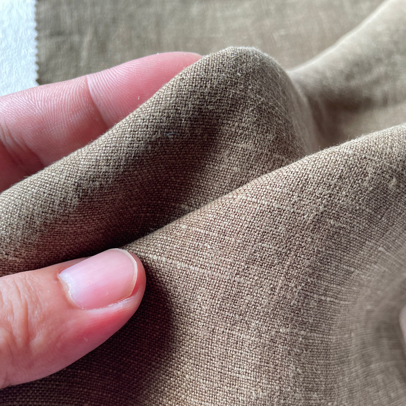 240g Heavy Pure Hemp Fabric Pants, Skirts, Shirts, Solid Color 9-Count Hemp Fabric, Ready Stock Wholesale in Keqiao