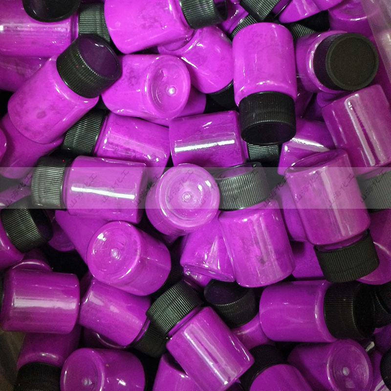 Cross-Border E-Commerce 12 Colors 10g Bottled Water-Based Fluorescent Color Powder Glue Slime Crystal Mud Colorful Fluorescent Pigment