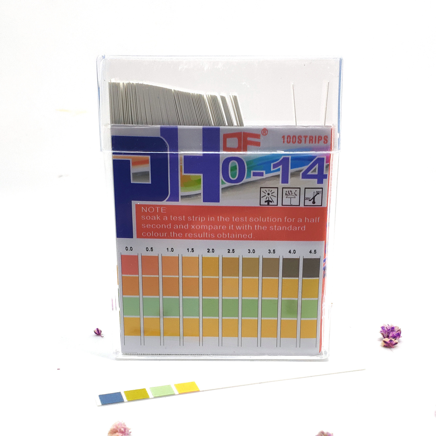 Exported Df New Version of Four-Color Ph Acid and Alkali Test Paper for 0-14 Level 0.5 Scientific Laboratory Test Paper