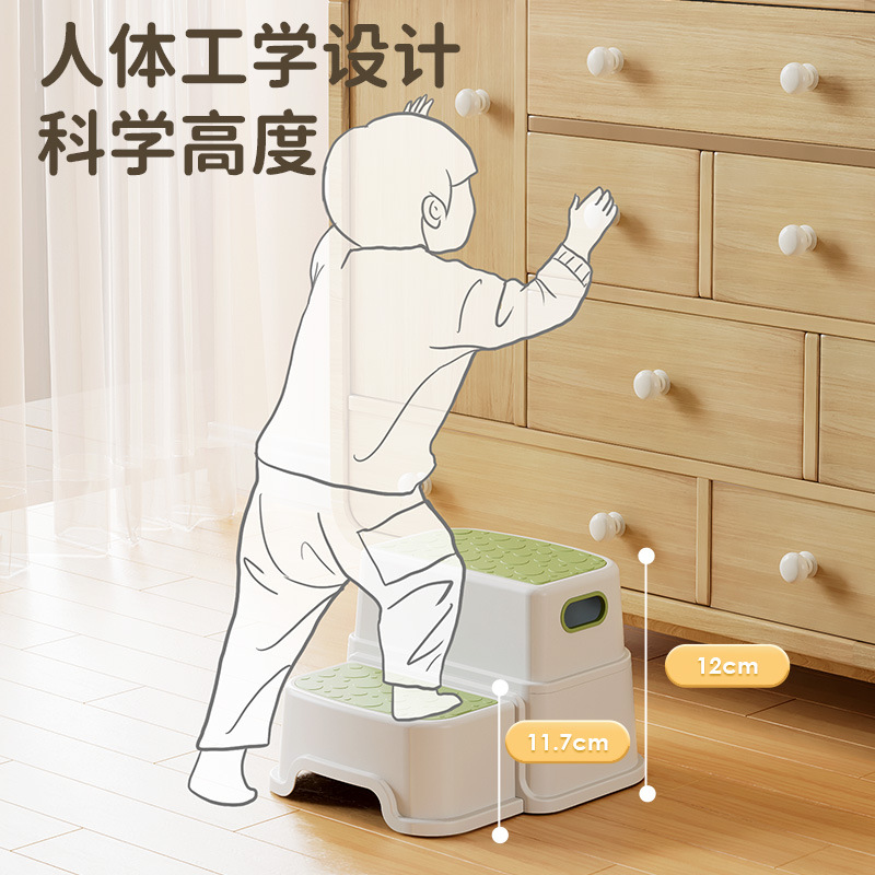 Children's Toilet Foot Stool Baby's Hand-Washing Non-Slip Bathroom Stool Piano Stool Home Thickened Plastic Stool