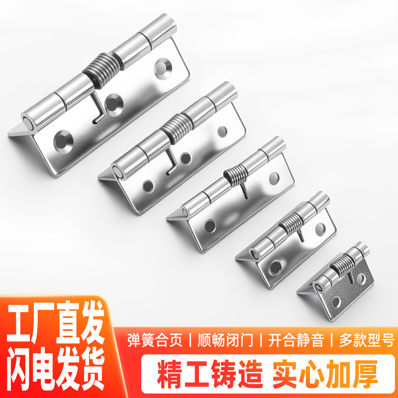 Нержавеющая сталь пружинная петля закрывающая дверь автоматическое возвращение с торсионной пружиной маленькая мини пружинная петля складная петля