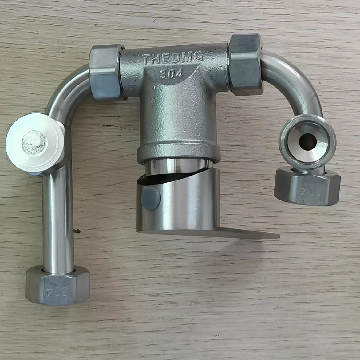 Water Heater 304 All Steel Mixing Valve Surface Mounted Shower Accessories Hot and Cold Switch U-shaped Mixing Valve Faucet
